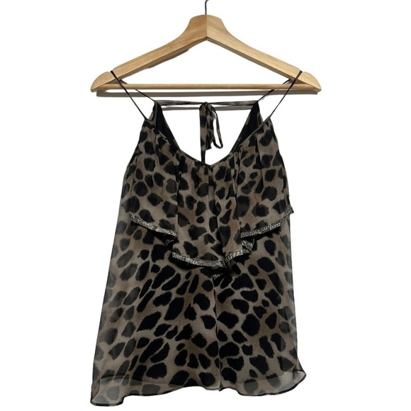 REBECCA TAYLOR Silk Animal Print Cami Top - Picture 6 of 9